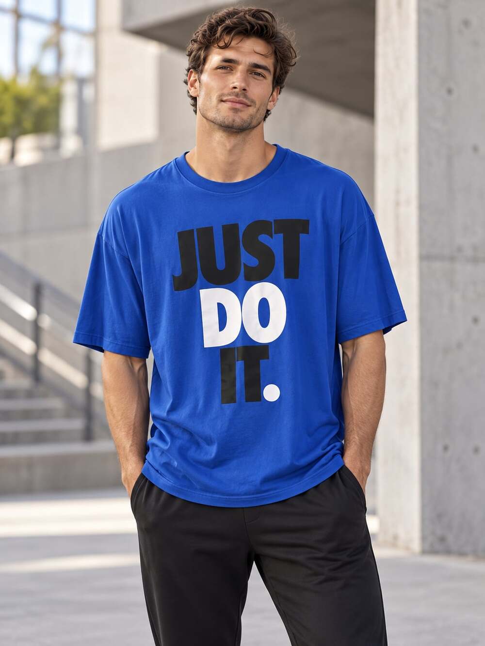 Nike The Nike Tee Just Do It T-Shirt Size XXL Blue Graphic